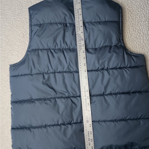 Gap Mens Puffer Vest XS Light Blue Full Zip Polyester Jacket Sleeveless - Picture 9 of 9